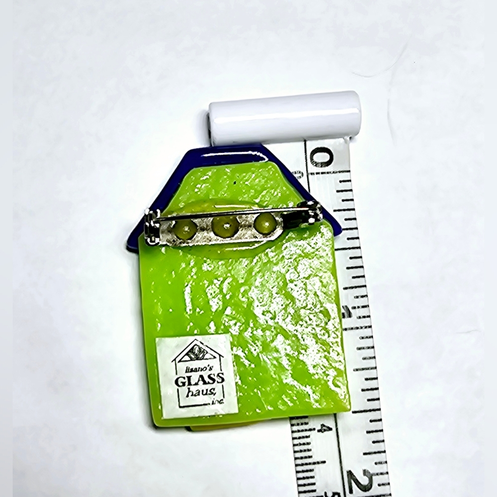 Lucinda designs glass school house pin brooch - Picture 4 of 4